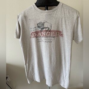 Ralph Lauren Light Gray Wildlife Graphic Tee